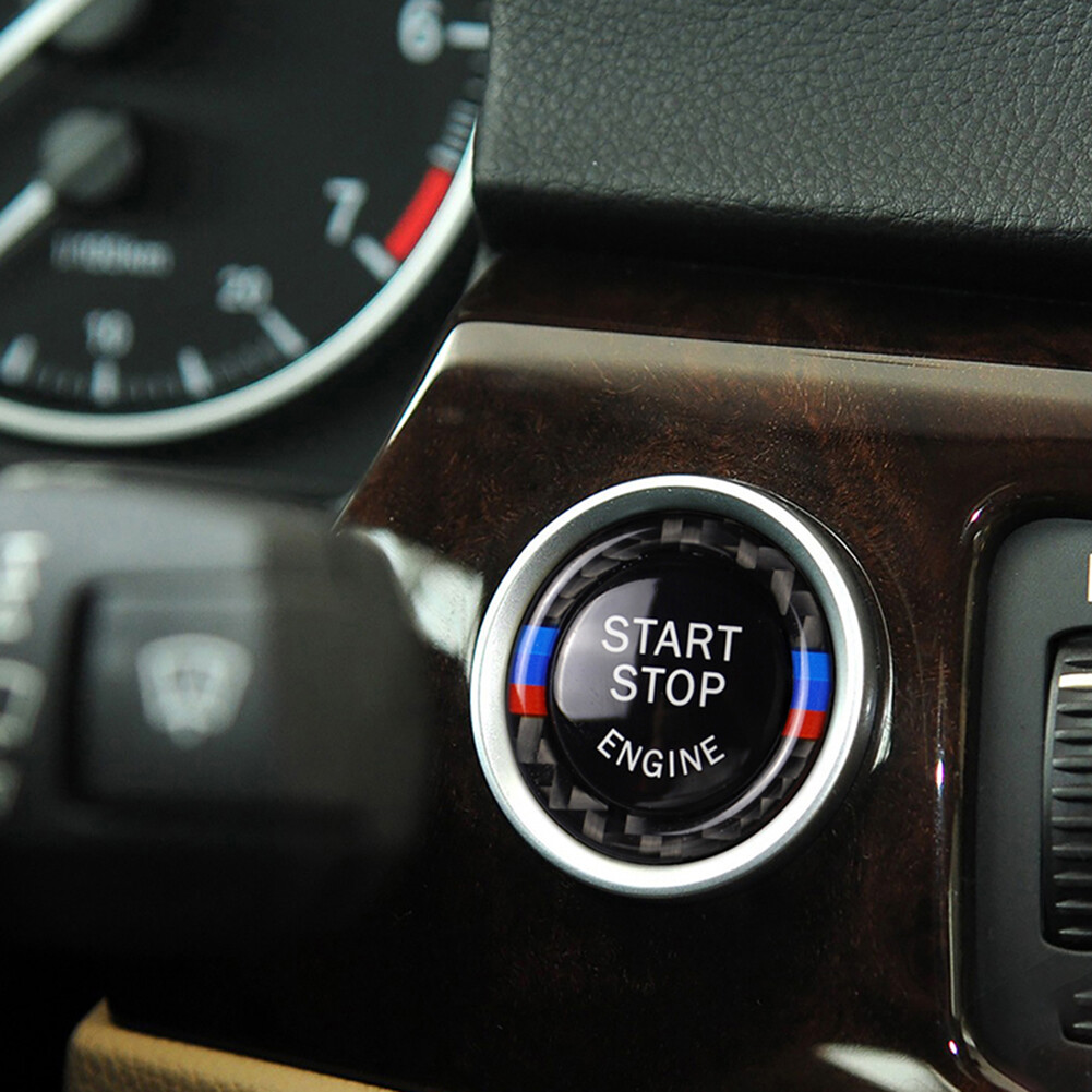 Engine Start Stop Button Replace Cover + Trim Ring for BMW E90 E92 E93 320i