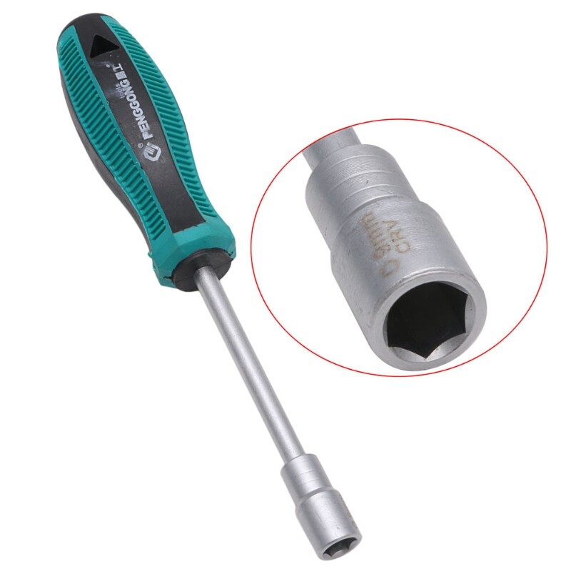 Metal Socket Driver Wrench Screwdriver Hex Nut Key Nutdriver Hand Tool 6mm