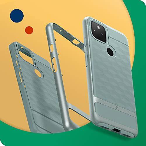 Caseology Ốp Lưng Google Pixel 5a 5G Ốp Lưng Nhựa PC TPU Họa Tiết 3D Bền Màu Xanh Lá Cây Thị Sai