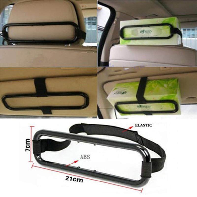 Black Tianmei Auto Accessories Car Sun Visor Tissue Box Holder Paper Towel Napkin Box Cover Seat Back Bracket Portable Car Mount Organizer 