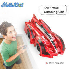 HelloKimi Mô hình xe đồ chơi điều khiển từ xa có thể điều khiển xoay được 360° kèm đồ điều khiển tần số 2.4G có cổng cắm sạc USB và đèn LED dành cho trẻ em phù hợp dùng làm quà tặng
