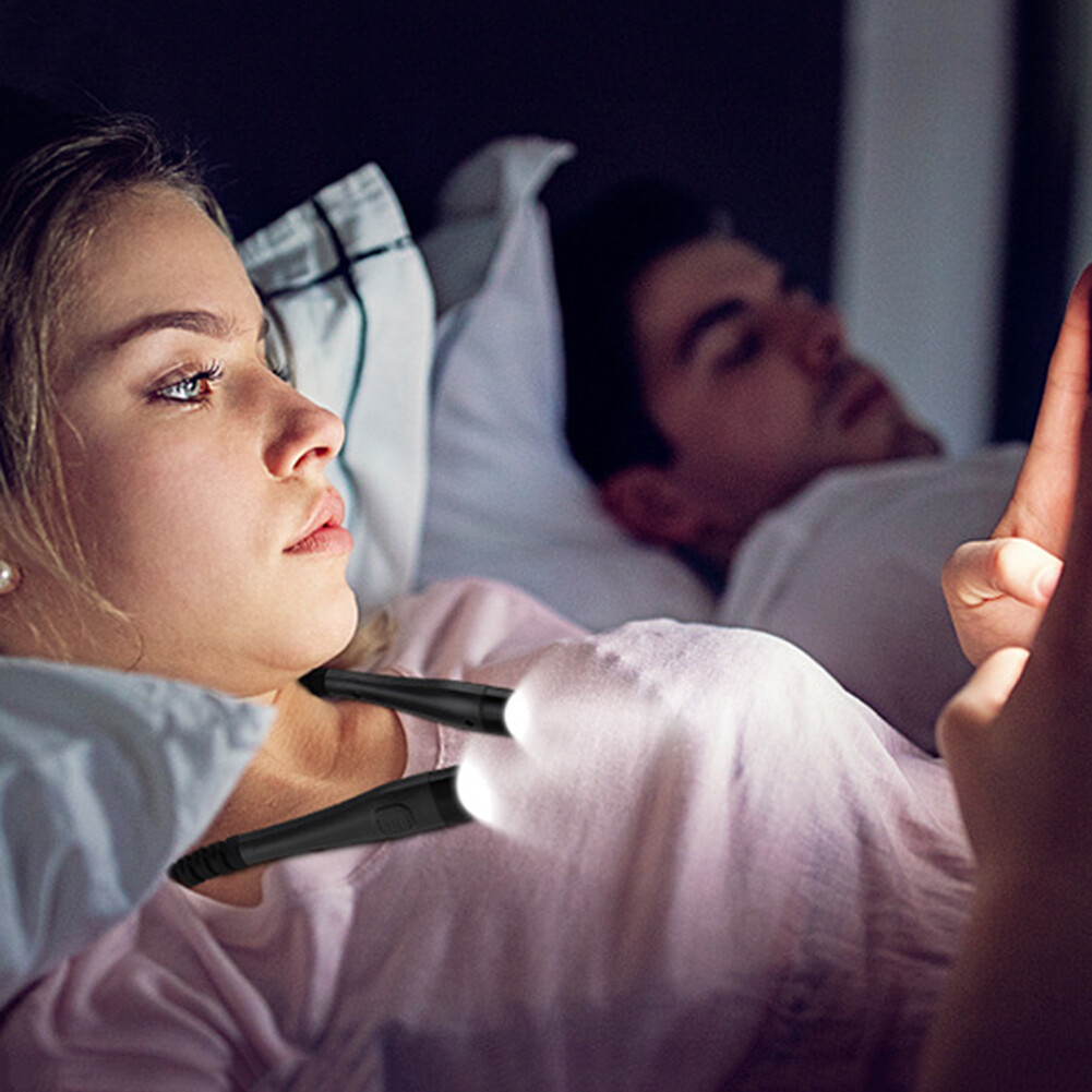 Book Light Flexible Handsfree LED USB Charging Neck Light Hug Reading Lamp