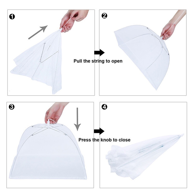 Mesh Food Covers Foldable Kitchen Anti Fly Mosquito Net Picnic Protect Cover