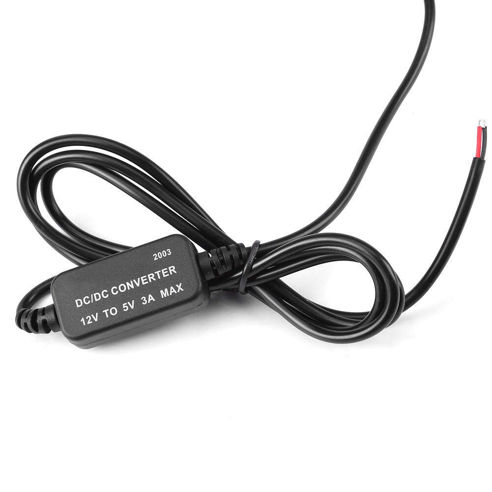 Zonejoy Bộ chuyển đổi điện áp DC-DC 12V sang 5V 3A với đầu USB kép sử dụng cho máy nghe nhạc stereo cho xe ô tô/radio/màn hình LED/quạt điện/động cơ - INTL