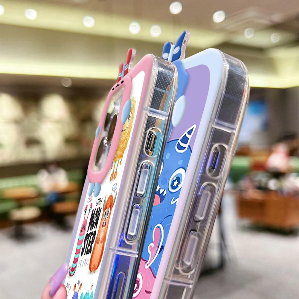 Hontinga Casing Case For Xiaomi Redmi Note 9 Pro Note 9S Note9 9T note9s Case Cute Monster Soft Silicone Full Cover Shockproof Rubber Cases Back Cover Phone Casing Softcase For Girls