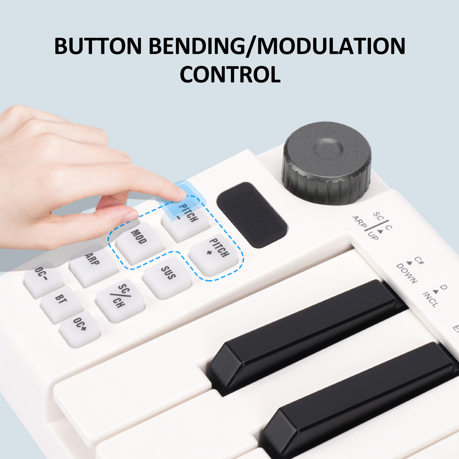M-VAVE SMK-25mini Bàn phím MIDI có thể sạc lại 25-key Midi kiểm soát bàn phím USB xách tay nhỏ bàn phím Bộ điều khiển MIDI với 25 vận tốc phím nhạy cảm 1 núm