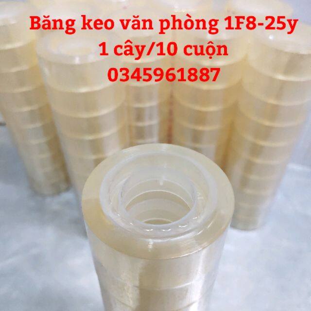 [HCM][Giá sỉ] Băng keo văn phòng 1F8 - 25Y(22.5m) 1 cây/10 cuộn