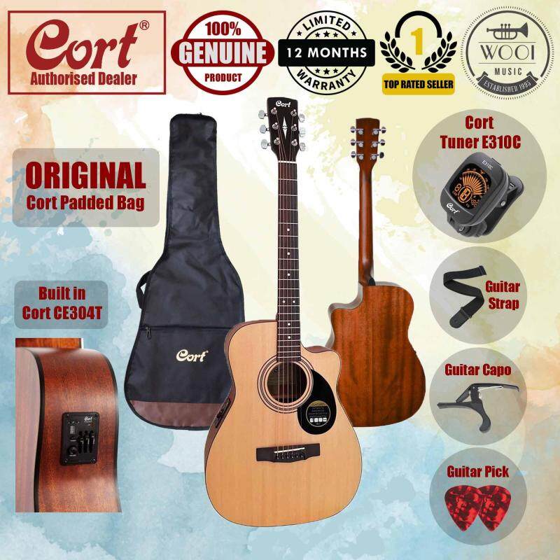 Cort AF-515CE Acoustic Guitar 40 (FREE Guitar Bag, Cort Tuner, Capo, Strap & Pick) Malaysia