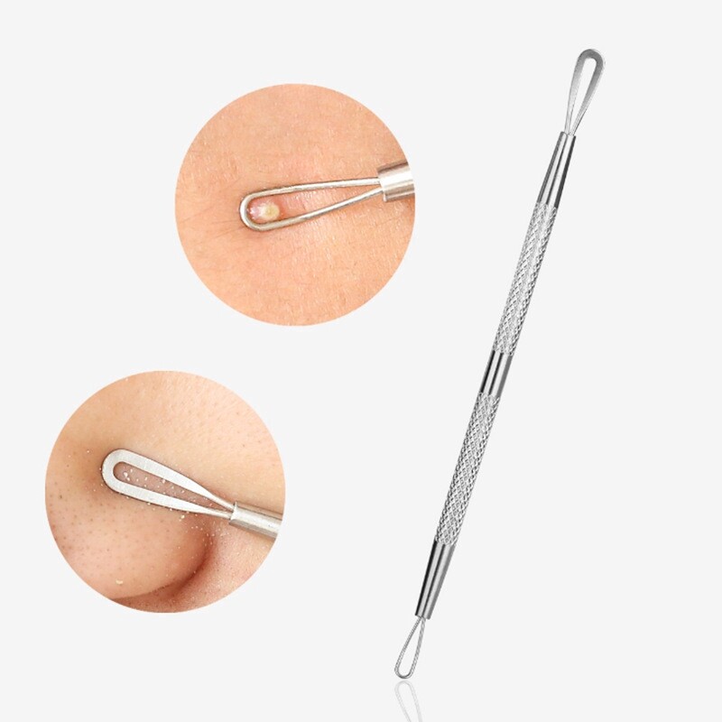 Dụng Cụ Nặn Mụn Bằng Thép Không Gỉ Kim Nặn Mụn Đầu Đen