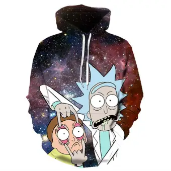 rick and morty 3d hoodie