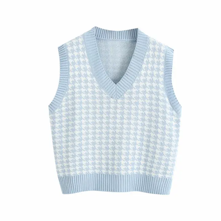 plaid sweater vest