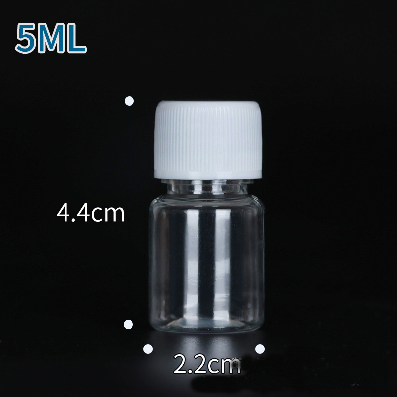 Sealing Without Liquid Leakage Spiral Bottle Mouth Transparent Plastic Sub-bottle Small Plastic Transparent Bottle Sealed Liquid Sub-bottle