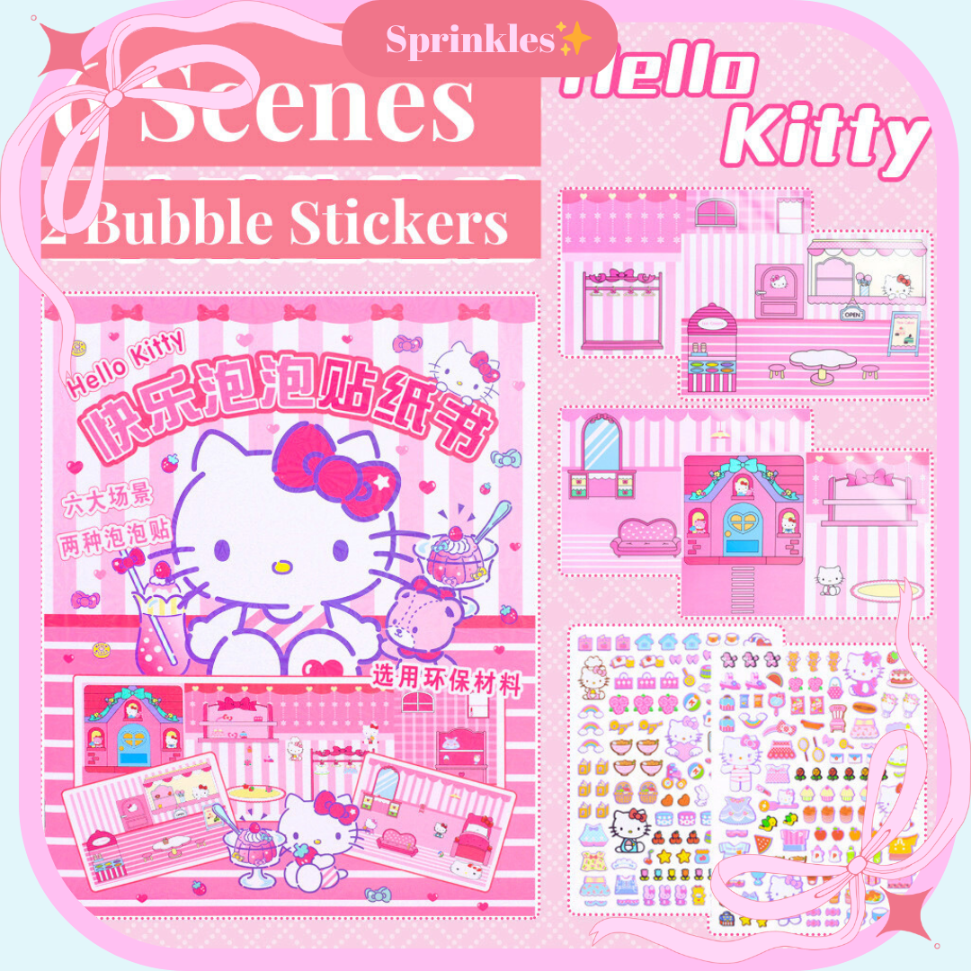 SPRINKLES | SANRIO Characters Cute Kids Book Scenes Bubble Stickers ...