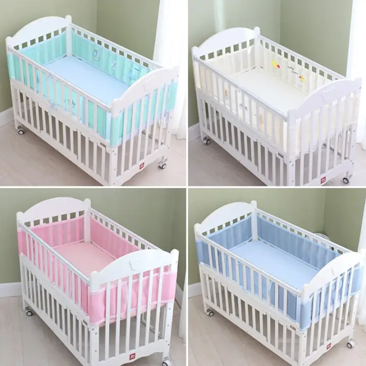 mesh baby bed bumper