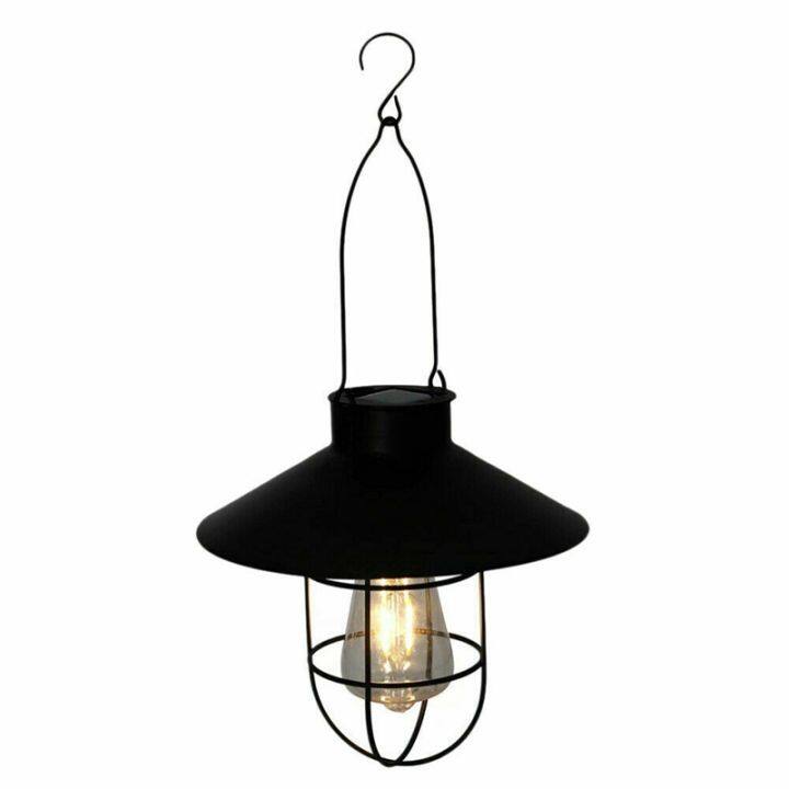 LED Solar Power Hanging Light Retro Lantern Outdoor Garden Yard Decoration Lamp