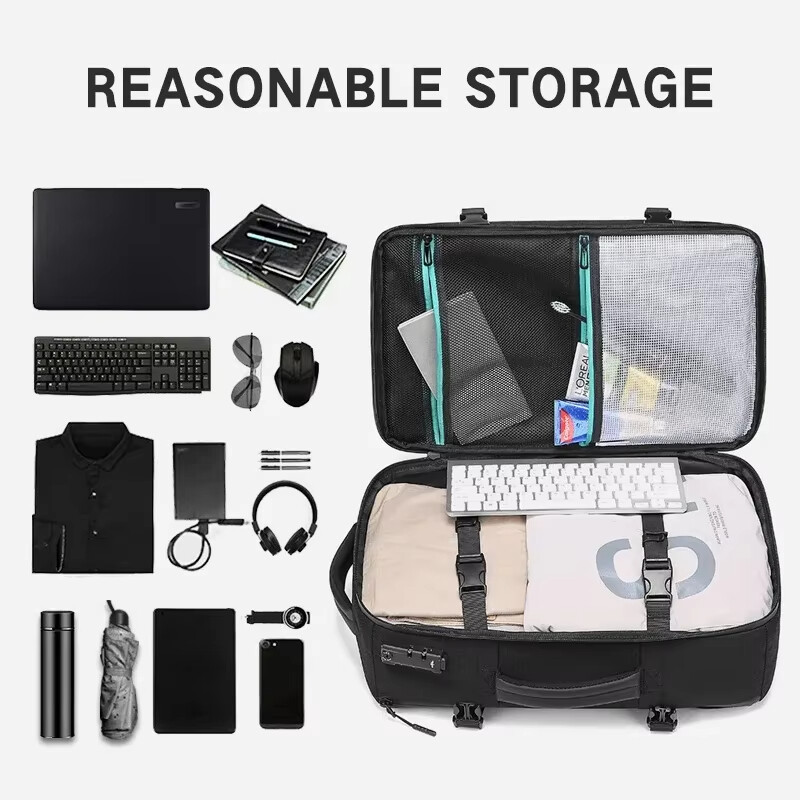 Large Capacity Men Business Travel Backpack With Code Lock Multi-Layer Anti theft 15.6 Inch Laptop Bag Brand School Bags