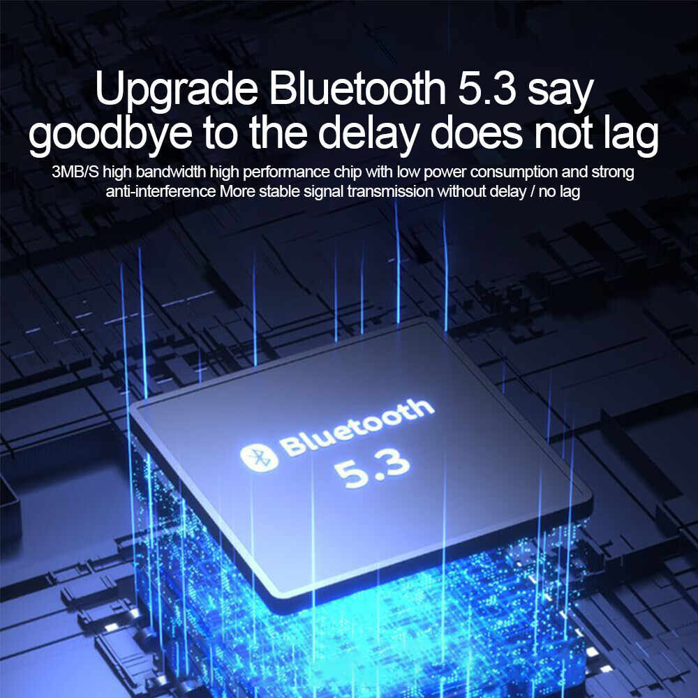 KEBETEME USB Bluetooth 5.3 Adapter Transmitter Driver Free for Mouse Keyboard Headsets