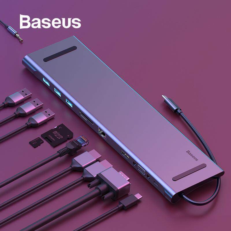 Baseus USB Type C HUB 3.0 USB HDMI RJ45 USB HUB for MacBook Pro Accessories USB Splitter Multi 11 ports Type C HUB USB-C HUB