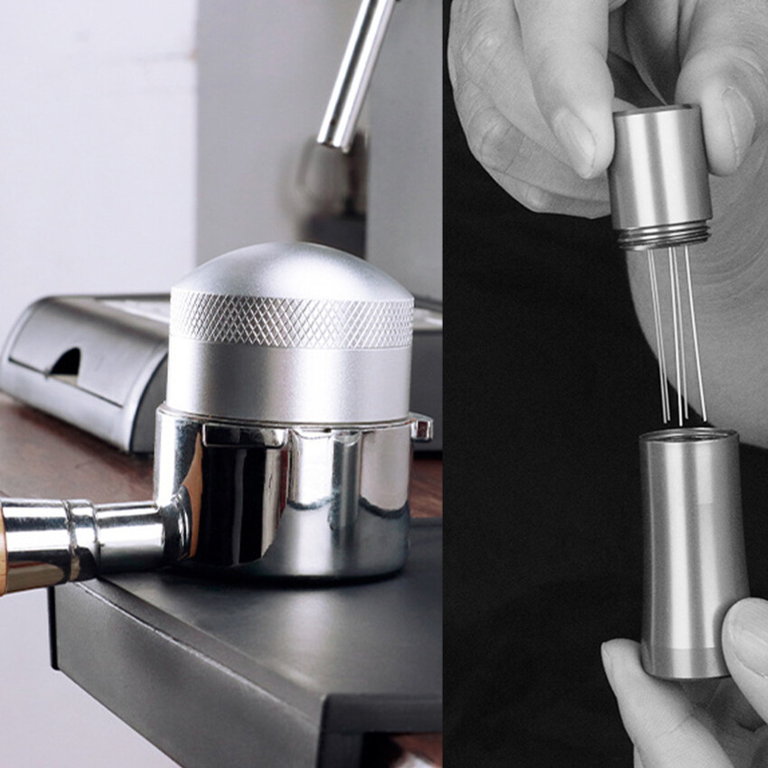 51/53/58mm Adjustable N/E/E/D/L/E Distribution Tool - N/E/E/D/L/E Type Coffee Distribution Tool - WDT Distributor Leveler Tool - Espresso N/E/E/D/L/E Stirrer