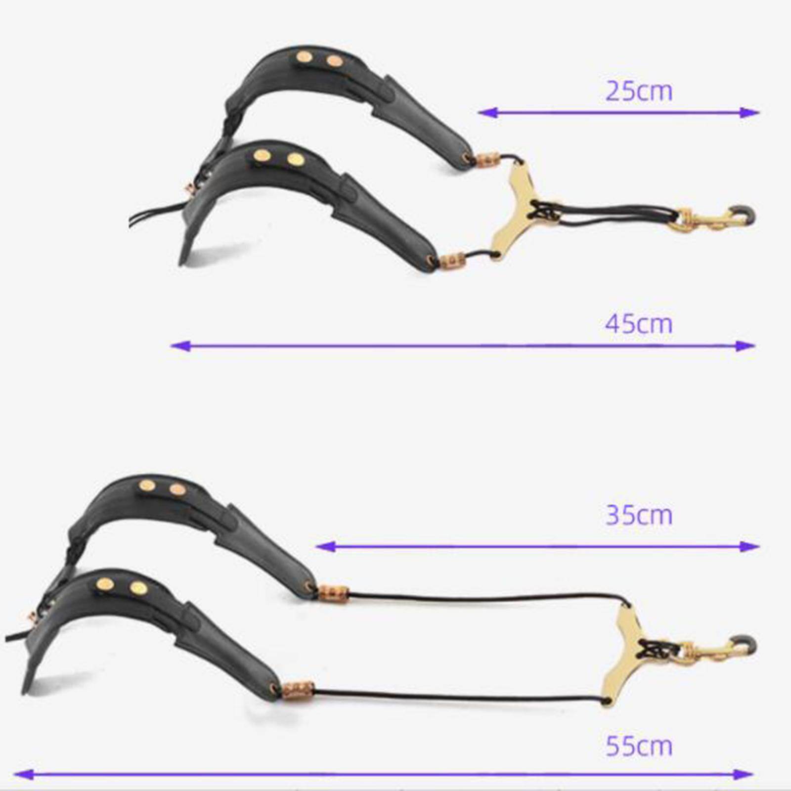 Baoblaze PU Leather Saxophone Shoulder Strap Adjustable for Alto / Tenor / Baritone Saxophone