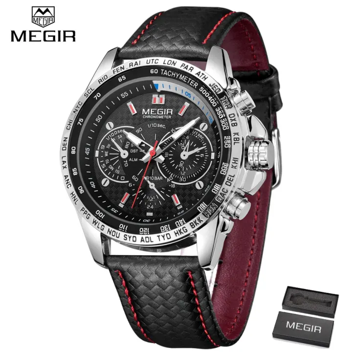Megir Brand Watch Sports Men Watches Quartz Wristwatch For Male Jam Tangan Lelaki Mge1010g Lazada Singapore