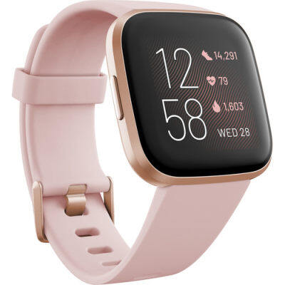 Fitbit Versa 2สุขภาพและนาฬิกาอัจฉริยะเพื่อสุขภาพ (กลีบ/ทองแดง Rose)