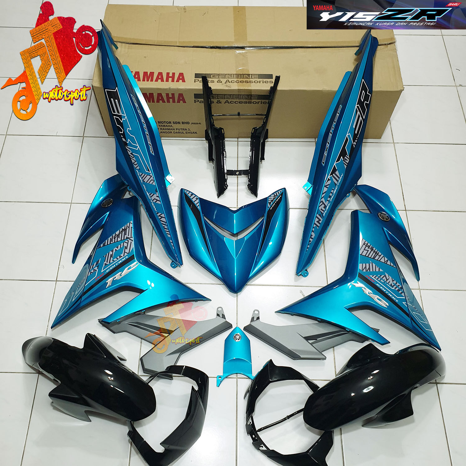 Yamaha Y15zr Y15 V1 V2 Cover Set Cyan Hijau Hly Exciter Rc 2020 Cyan Lazada