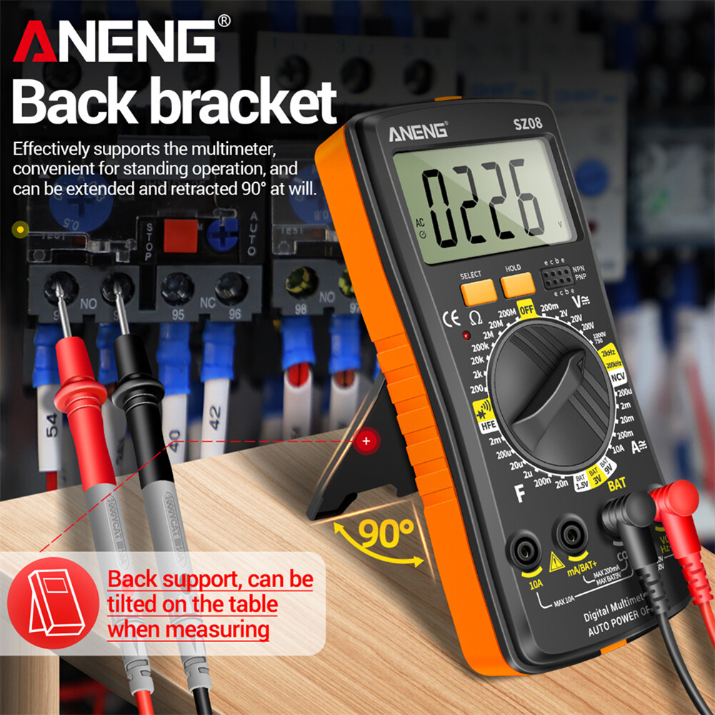 【⚡⚡Special Offer⚡⚡】ANENG SZ08 LCD Diode NCV Tester Meter 2000 Counts Split Digital Multimeter