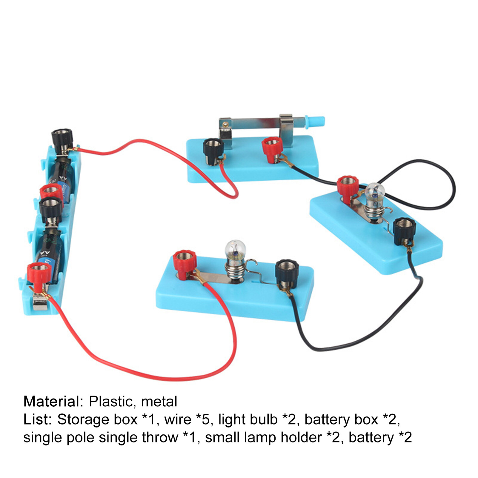 1 Set Educational Circuit Toy Creative Electrical Physics Science Lab Learning Circuit Kit for Children