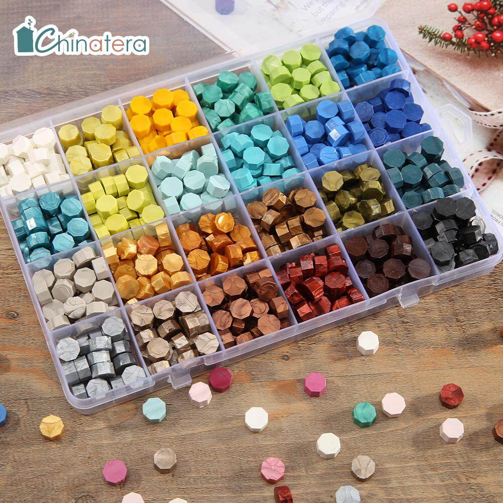 [Chinatera] 600pcs/box Vintage Octagonal Sealing Wax DIY Envelope Party Invitation Letter Card Tools Seal Dedicated Stamp Seal Wax Beads