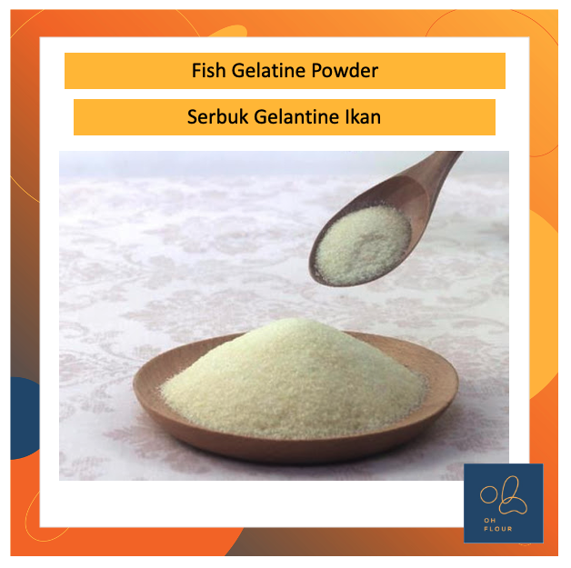 Fish Gelatine Powder / Serbuk Gelatin Ikan 50g Lazada
