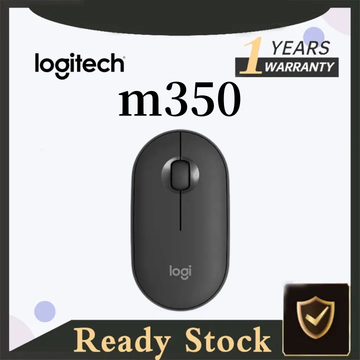 Logitech M350 Pebble Wireless Mouse Bluetooth 2.4 GHz USB Mini-Receiver Silent Slim