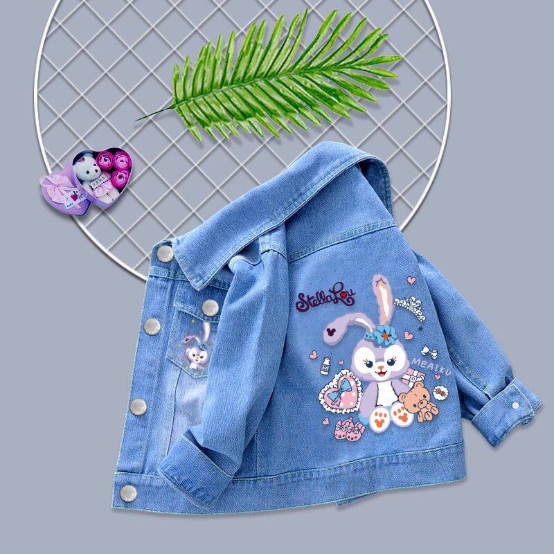 PearlPiggy Children's denim jacket denim jacket autumn children's Korean jacket denim children's fashion PP1824D0390