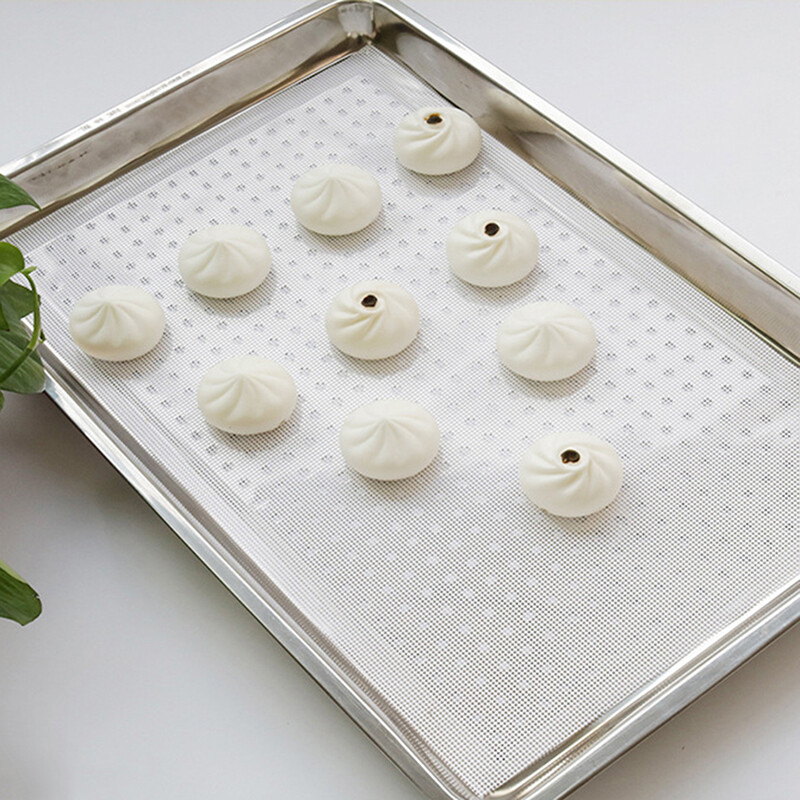 Non-stick silicone steamer square mesh mat dumplings mat for steamed buns bread pastry kitchen utensils