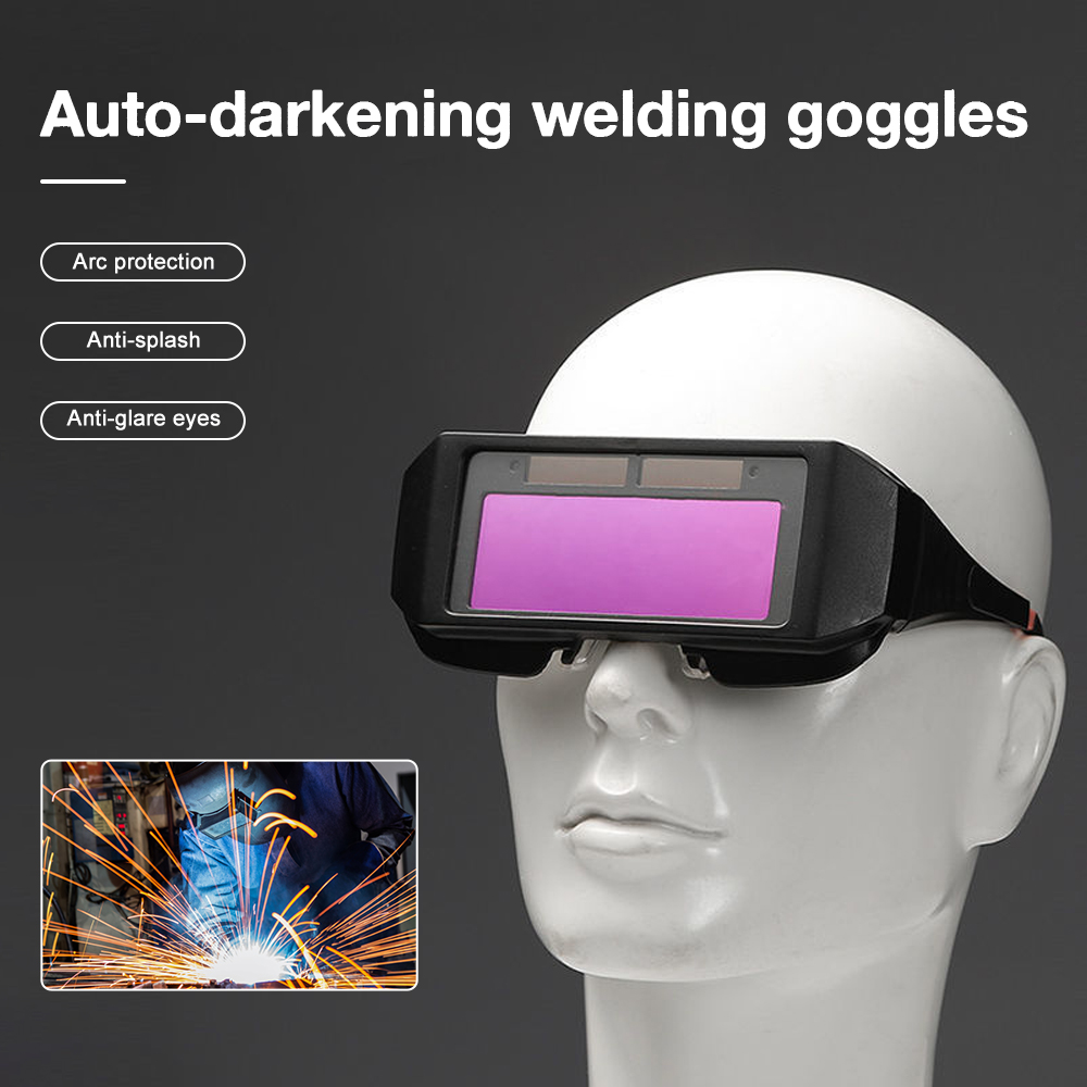 KKmol Welding Glasses Solar Auto Darkening Welding Goggle Safety Protective Glasses Mask Helmet Eyes Anti-glare Goggles Mask