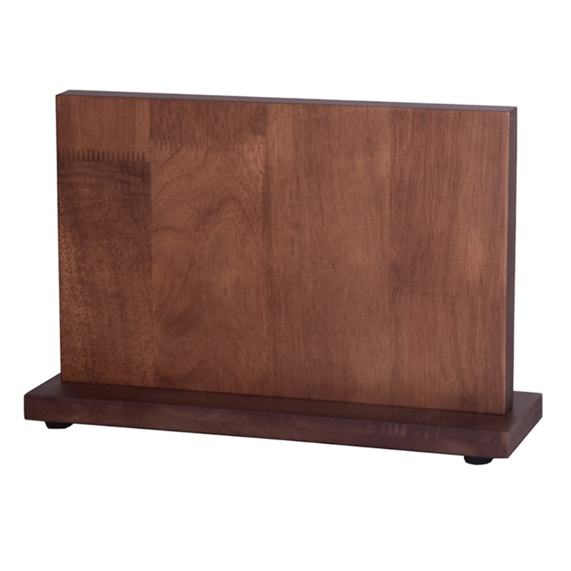 Wooden Magnetic Knife Holder Double Side Kitchen Knife Block with Powerful Magnet Large Capacity Knife Organizer Block