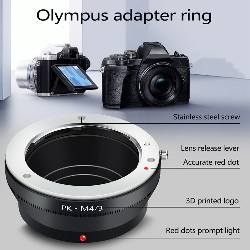 Pk-M4/3 Adapter Ring For Pentax Pk Lens To Micro 4/3 M43 Camera Body For Olympus Om-D E-M5 E-Pm2 E-Pl5 Gx1 Gx7 Gf5 G5 G3