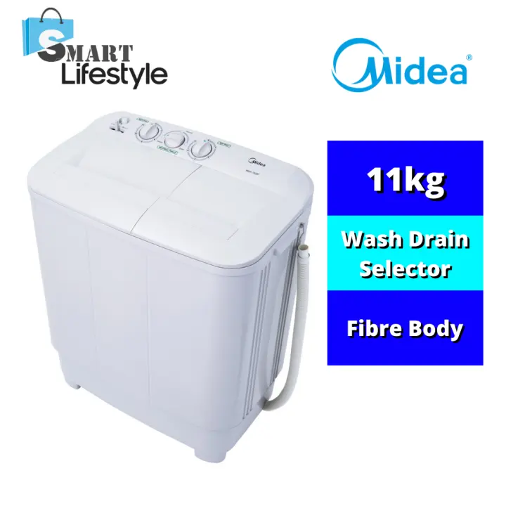 Midea 11 0kg Semi Auto Washing Machine Msw 1108p Mesin Basuh Semi Auto Lazada