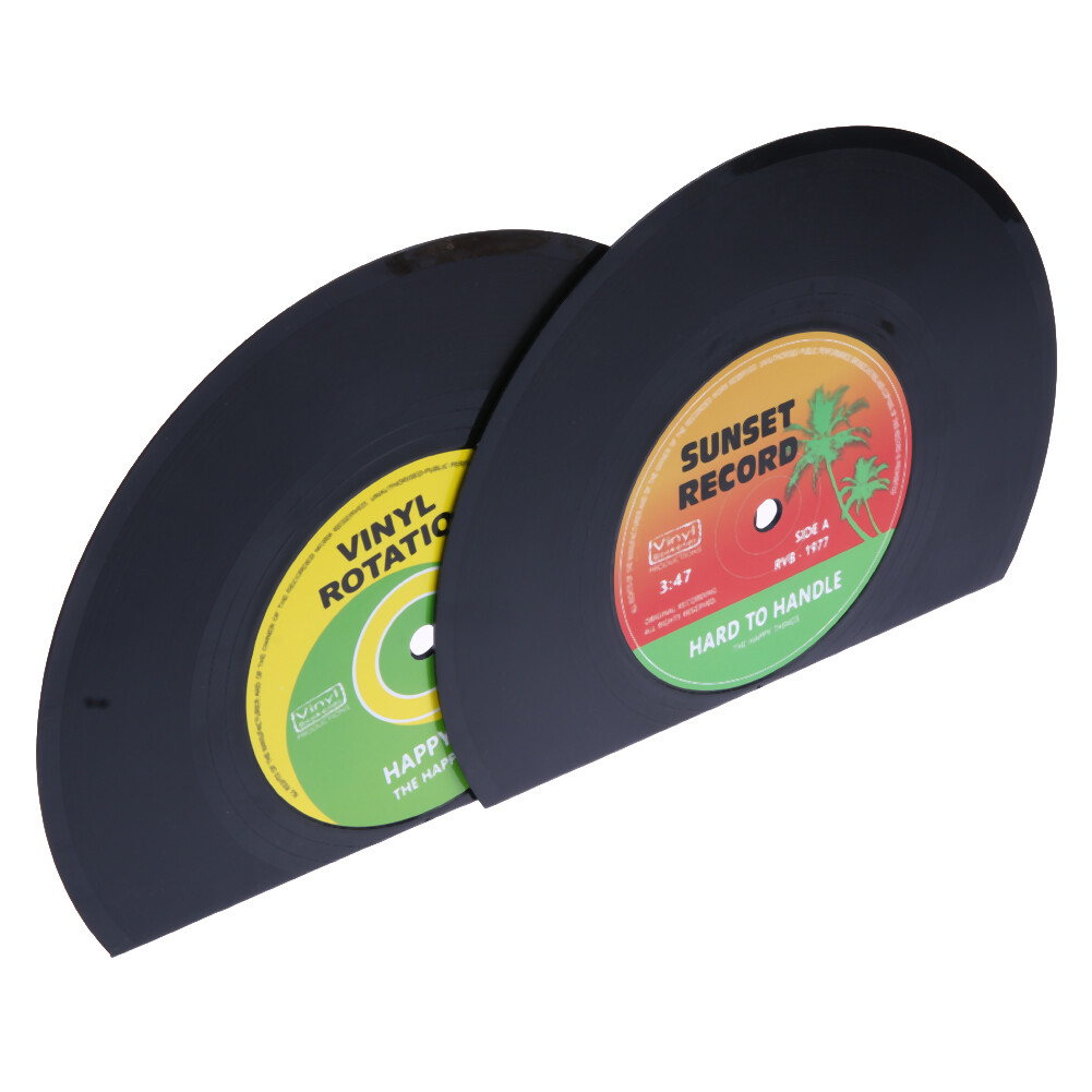 1Set/2Pieces New Arrivals Retro Record Bookends / Vinyl Bookends