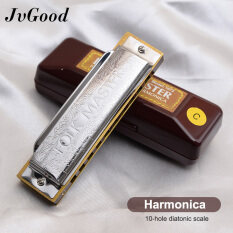 JvGood Harmonica 10 Holes 20 Tone Chromatic Harmonica Mouth Organ Blues Harp Music Instrumentos Key C Musical Instruments