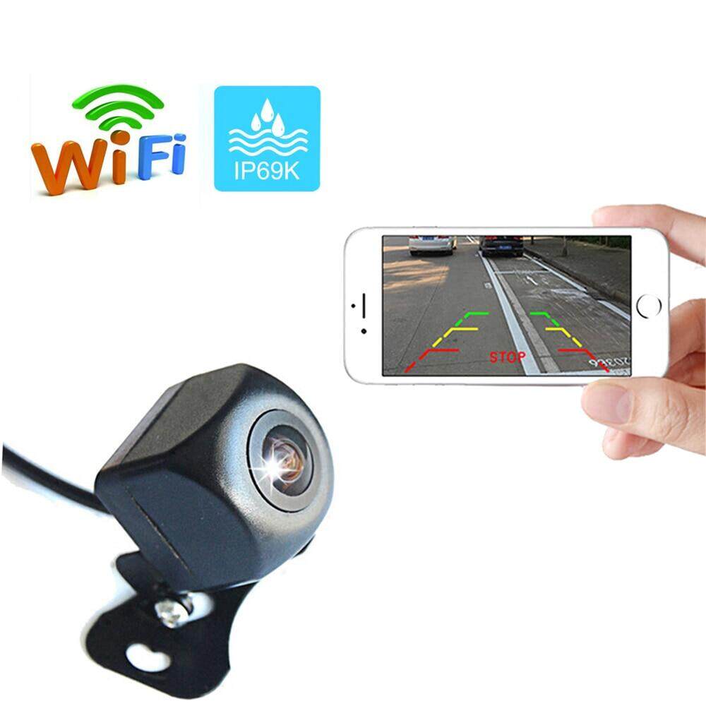 EKLEVA Car Rear View Camera Automobile WiFi Wireless Reverse HD Night Vision Backup Camera For Iphone IOS Android