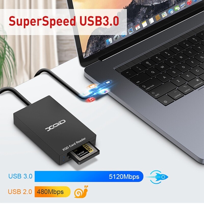 Rocketek XQD312 Đầu Đọc Thẻ Type-C Sang SD / XQD 2 Trong 1