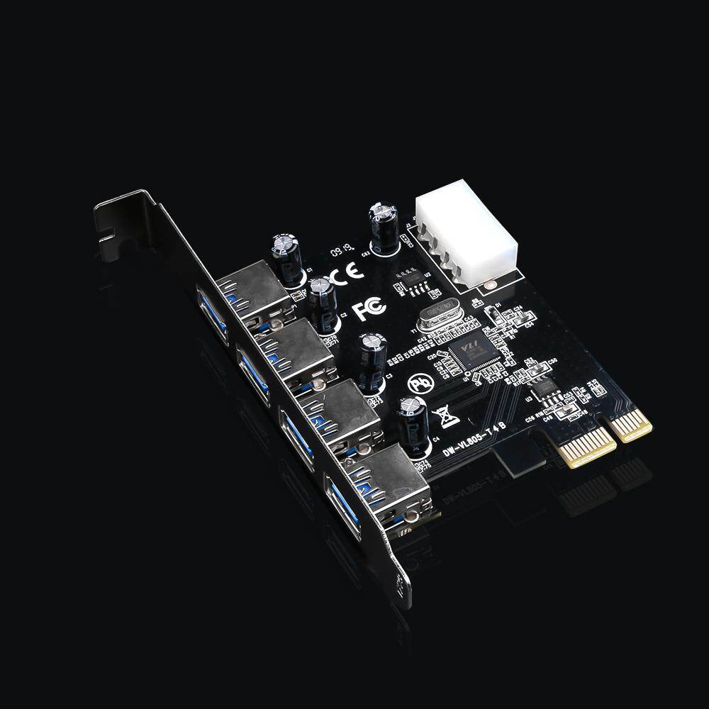 4 Ports USB 3.0 HUB To PCI-E PCI Express Card Adapter Extention Cable