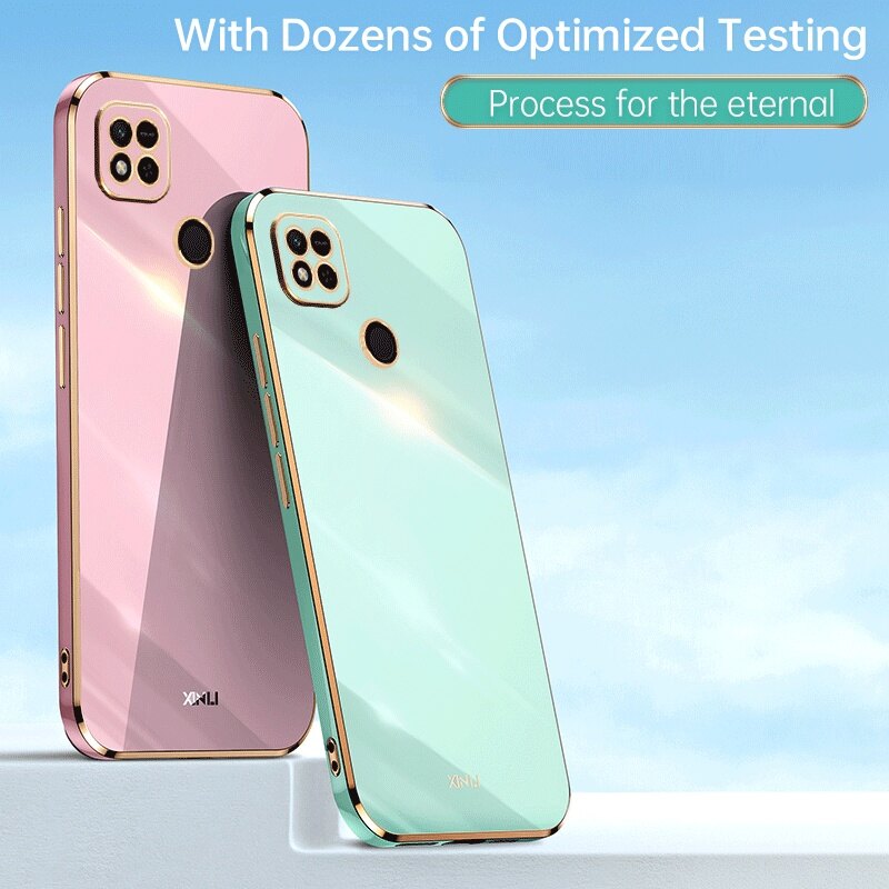 Xiaomi Redmi 9C 10C Case Shockproof Soft Silicone Electroplating Back Cover Case Redmi 10C 9C Phone Casing