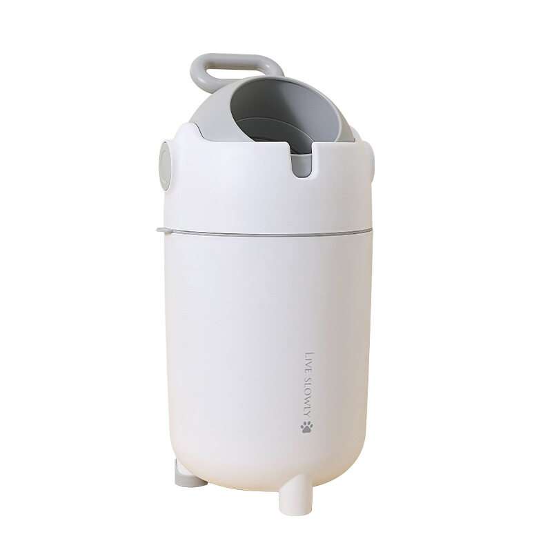 Household diaper trash bin, large capacity circular bin, silent opening and closing toilet, manual mechanical handle, toilet paper basket, bin substitude61rhrh4