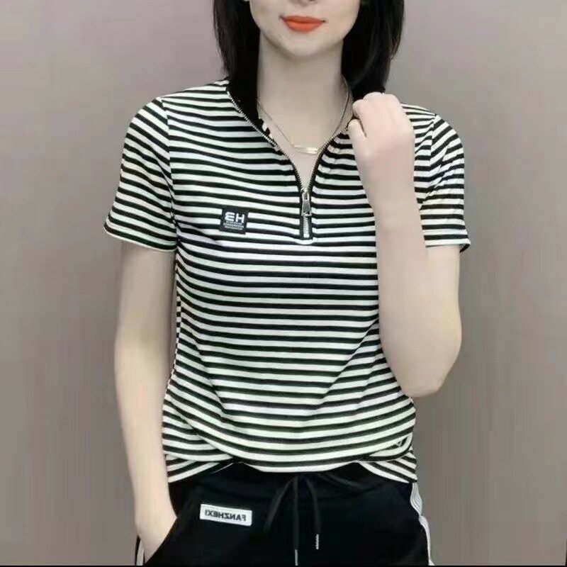 Women's Summer T-shirt Slim Short Sleeve Top