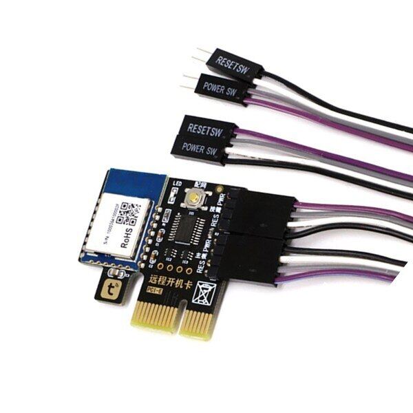 [Hot A] Tuya Wifi Computer Power Reset Switch PCIe Card for PC Destop Computer,APP Remote Control,Support Google Home,MINI Card