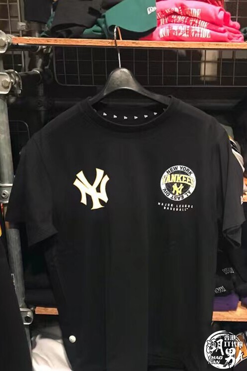 MLB1 Fashion Trendy Men's Spring and Summer Classic NY Letter Printed Short-sleeved T-shirt