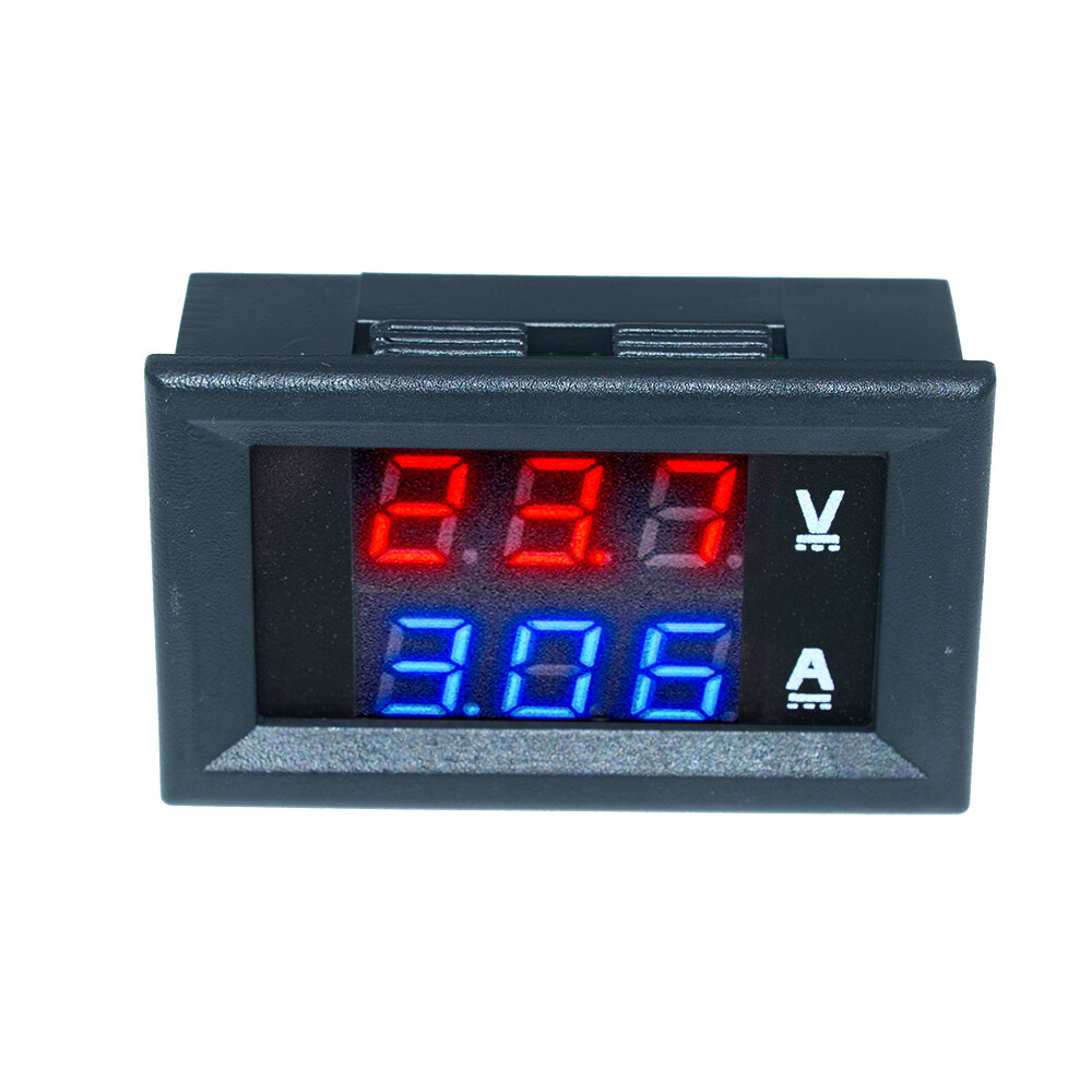Original Aideepen 1PCS DC 100V 10A Blue+Red LED Voltmeter Ammeter Amp Dual Digital Volt Amp Meter