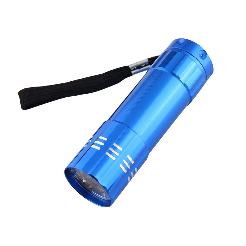395nm Ultraviolet 9 LED Flashlight Portable Money Detection UV Light Torch